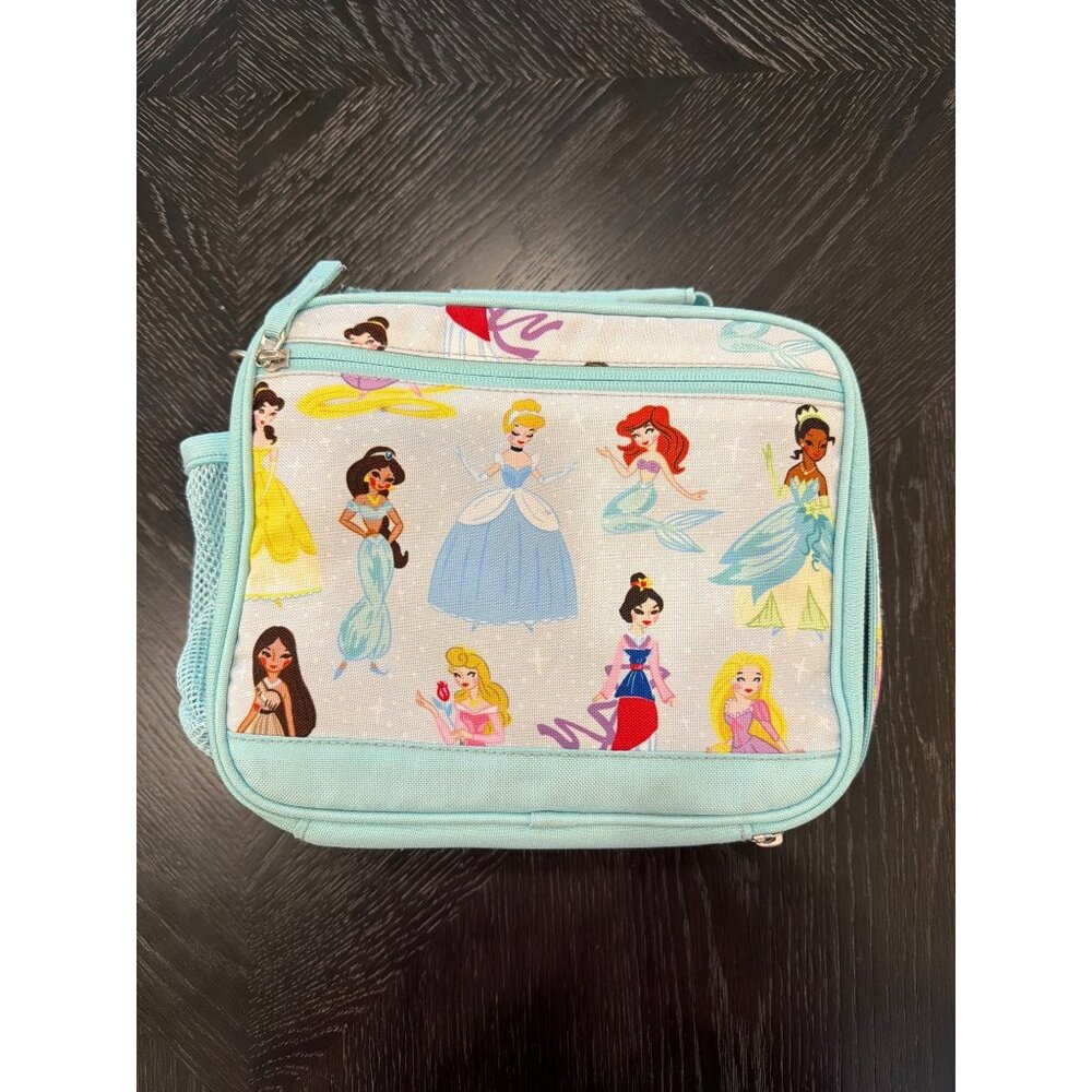 Pottery Barn Kids Mackenzie Aqua Disney Princess Lunch Box With Side Mesh Pocket